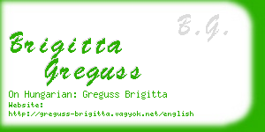 brigitta greguss business card